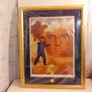 RARE! Factory Sealed ! ELVIS THE KING Lithograph